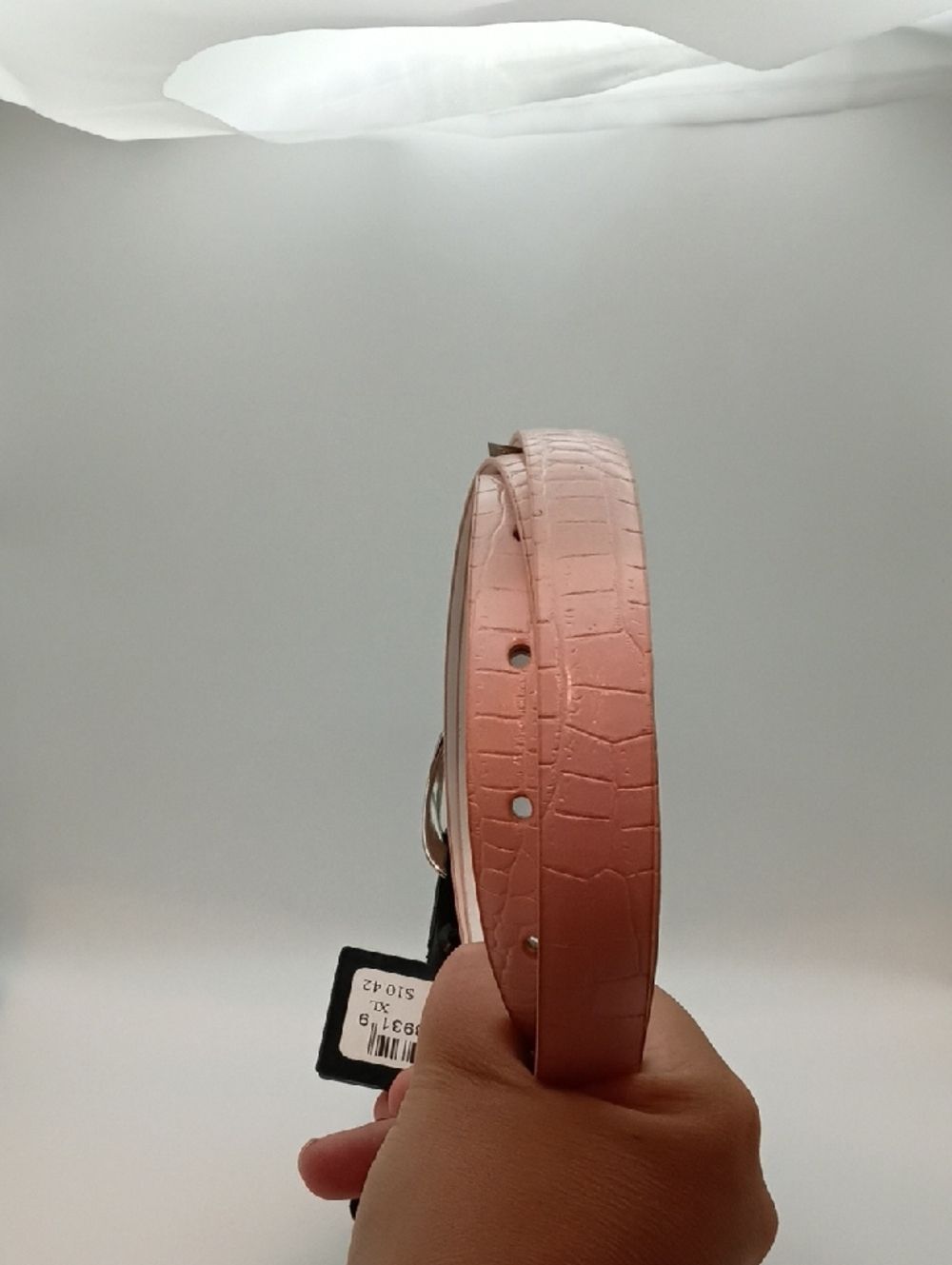 George NWT XL Reversible Croc Embossed Genuine Leather Belt Damaged!